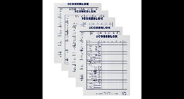Sigel scoreblok Yahtzee 250 vellen - 5x - Dobbelspellen - Familiespel