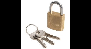Silverline Hangslot met 3 sleutels - 40 mm - messing