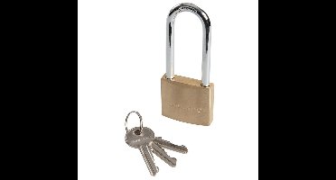 Silverline Hangslot met 3 sleutels - 50 mm - messing