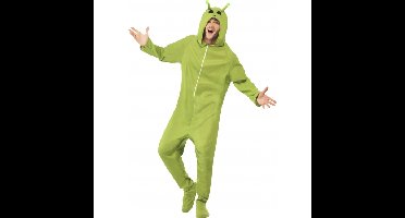 Smiffys Carnaval Alien onesie - gif groen - jumpsuit - volwassenen