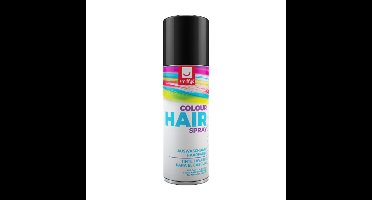 Smiffys carnaval haarverf - zwart - spuitbus - 125 ml - haarspray