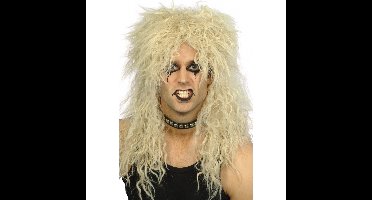 Smiffys rockers pruik - verkleed/carnaval - blond - heren - lang haar