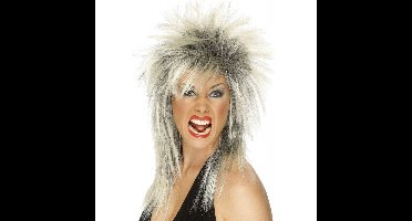 Smiffys Verkleed pruik - Rock diva - blond haar - dames - Tina look