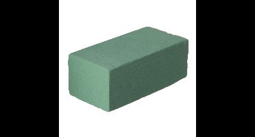 Steekschuim/oase - rechthoekig - grijs - 20 x 10 x 7 cm - bloemen