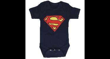 Superman baby rompertje blauw - kraamcadeau - katoen