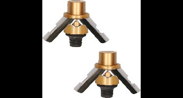 Svenska Living Champagnefles stopper/afsluiter - 2x - 4 cm - Flesafsluiter