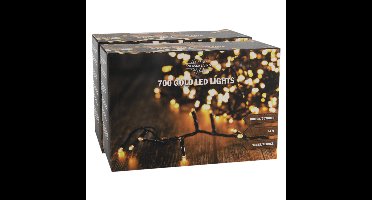 Svenska Living Kerstverlichting - 2x - 700 leds - goud licht - 14m