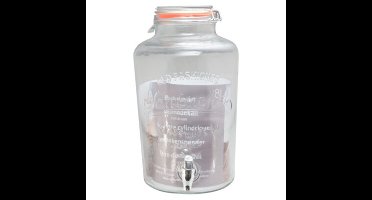 Svenska living Limonade/drankdispenser - 8L - glas - 18 x 37 cm