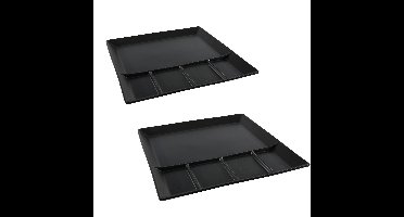 Svenska Living Vakjesbord - 6x - 5-vaks - zwart - gourmetbord - 24 cm