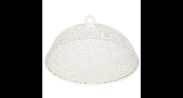 Svenska Living Vliegenkap/voedselkap tegen insecten - RVS - Wit - Dia 35 x H16 cm