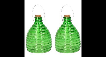 Svenska Living Wespenval - 2x - groen - 21 cm - glas - wespenvanger