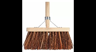 Talen Tools Buitenbezem - natuurvezel - 28 cm - 130 cm tuinbezem