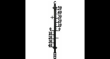Talentools thermometer voor buiten - zwart - metaal - 38 cm