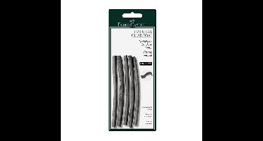 Tekenen met houtskool - 7/12 mm - 4 sticks/potloden - diep zwart