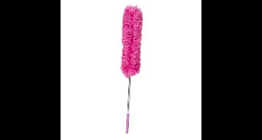 Telescoop plumeau - 80 tot 280 cm - XXL - roze - uitschuifbaar - duster