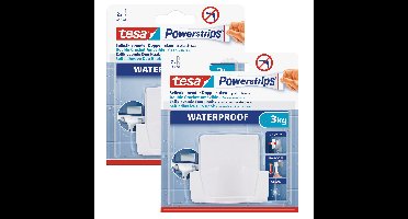 Tesa Powerstrips duohaak - 2x - waterproof - Verwijderbare haken