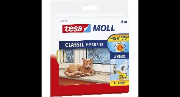 Tesa zelfklevende tochtstrip large - 4x - wit - 6 m - Huis isolatie