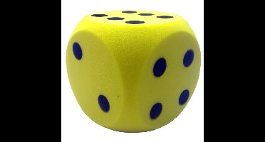 T&F Creations Grote dobbelsteen - geel - 16 x 16 cm - foam