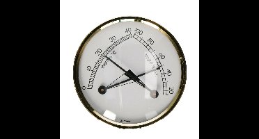 TFA Hygro en thermo meter - kunststof/messing - 7 cm - hygrometer