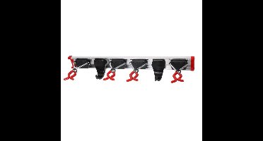 Tuin gereedschap houders/klemmen - 4x klemmen 2x haken op rail - voor stelen - opbergsysteem