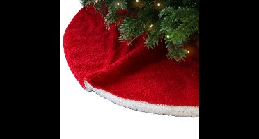 Unique Living kerstboomrok - rood - D90 cm - polyester