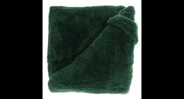Unique Living plaid/deken Justin - donker groen - polyester - 150 x 200 cm