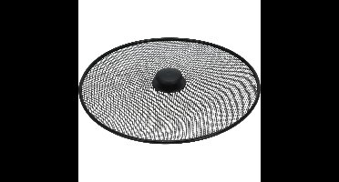 Universele spatdeksel - afgietdeksel - rvs - zwart - pannen D29 cm