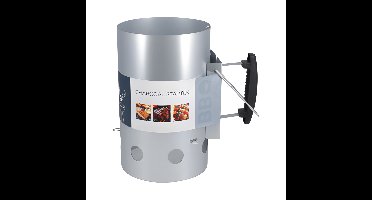 Vaggan Briketten starter - metaal - 31 x 20 cm - zilver - BBQ