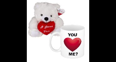 Valentijnscadeau - beertje en mok - be my valentine - koffiemok