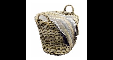 Van der Leeden Opbergmand met hengsels - rotan - D42 x H32 cm