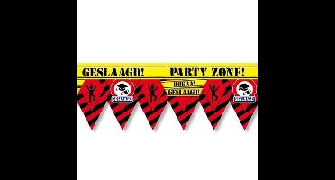 Versiering/decoratie geslaagd afzetlint vlaggetjes 12 meter