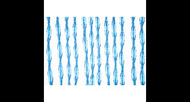 Vliegen/insecten deurgordijn - 90 x 210 cm - Transparant blauw