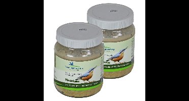 Vogelbescherming Vogelvoer - 2x - pindakaas - insecten/noten - 330 gr