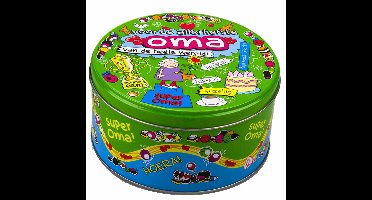 Voor de liefste Oma snoeptrommel/koektrommel - 14 x 7 cm - Oma cadeaus
