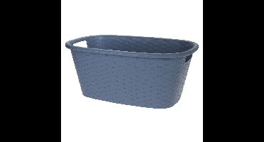 Wasmand - grijsblauw - kunststof - 60 x 40 x 25 cm - 35L