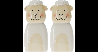 Waterverdamper radiator - 2x - schaap - kunststeen - kinderkamer - 18 cm - luchtbevochtiger