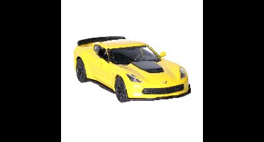 Welly Speelgoed Chevrolet auto - geel - die-cast metaal - 11 cm - Model Corvette