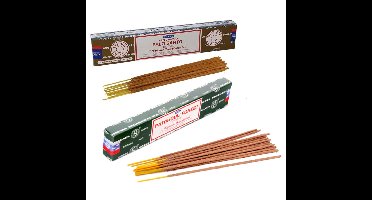 Wierook cadeauset - 2x geurstokjes - Palo Santo/Patchouli Forrest