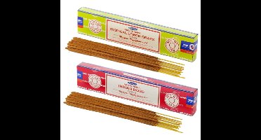 Wierook cadeauset - 2xgeurstokjes - Citroengras en Rozen