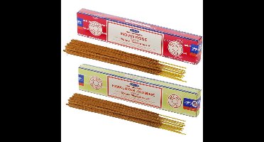 Wierook cadeauset - 2xgeurstokjes - Rozen en Jasmijn geur