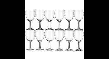 Wijnglazen - 12x stuks - witte/rode wijn - 200 ml - Gilde - 20 cl