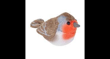 Wild Republic knuffel Roodborstje - pluche - 14cm - vogel - met geluid