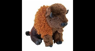 Wild Republic Knuffeldier Bizon - pluche - bruin - knuffeldier - 33 cm
