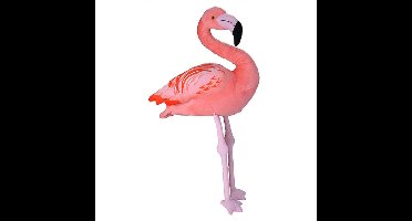 Wild Republic Pluche knuffel Flamingo vogel - roze - van 76 cm
