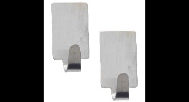 Zelfklevende haakjes rvs keuken/badkamer/kleding/ophang - set 18x