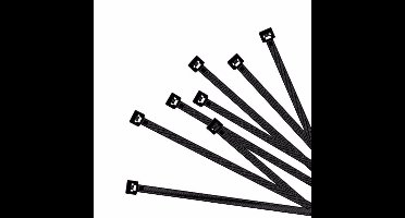 Zwarte tiewraps 10 cm 100 stuks