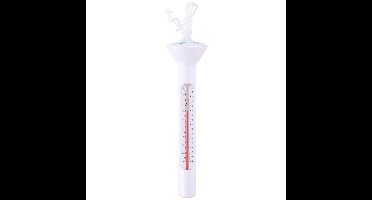 Zwembad thermometer - wit - drijvend - kunststof - 19 cm
