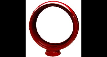 Stalen Benzinepomp Bol - Rood Geverfd - Met Glazen Naar Keuze