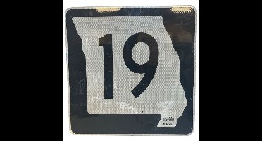 Missouri Route 19 Highway Origineel Straatbord