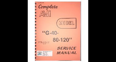 AMI G-40-80-120 Jukebox Service Manual & Parts Catalog